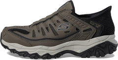 Skechers Mens RIDGEBURN Hands Free Slip in Casual Shoes Brown