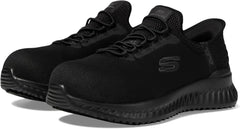 Skechers Womens TILIDO OMBRAY Slip Ins Work Comp Toe Slip Resistant Shoe Black